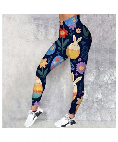 Plus Bike Shorts Print High Waist Yoga Pants for Women's Leggings Tights Compression Workout Leggings for Women Blue➤➤pants f...