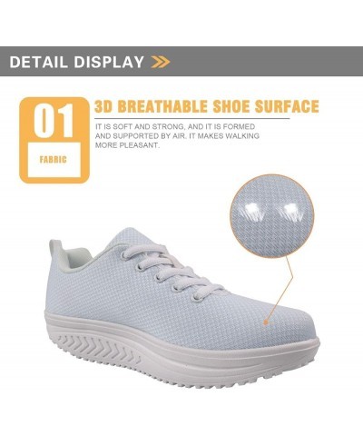 Cool High Platform Women's Toning Fitness Walking Shoes Sport Sneaker Pattern-10 $21.50 Fashion Sneakers