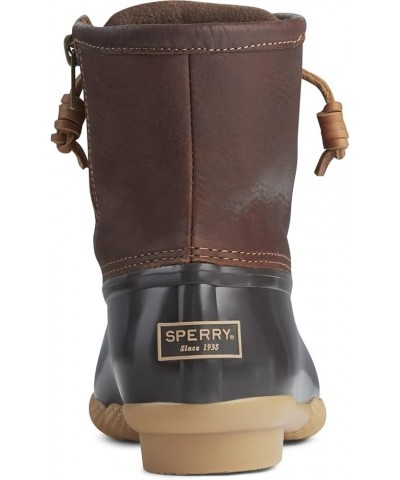 Women's Saltwater Leather Camo Snow Boot Tan/Dk Brown $19.97 Boots