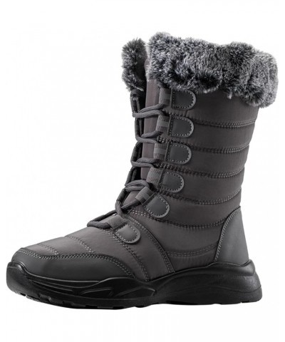 Long Winter Boots for Women 2023 Trendy Snow Boots Waterproof Women Women's Leather Winter Ankle Boots Women Brown Boots Outd...