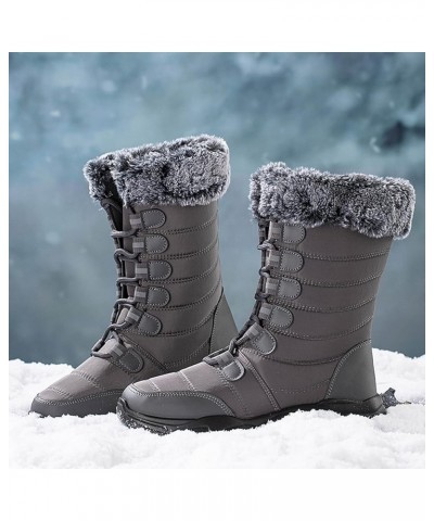 Long Winter Boots for Women 2023 Trendy Snow Boots Waterproof Women Women's Leather Winter Ankle Boots Women Brown Boots Outd...