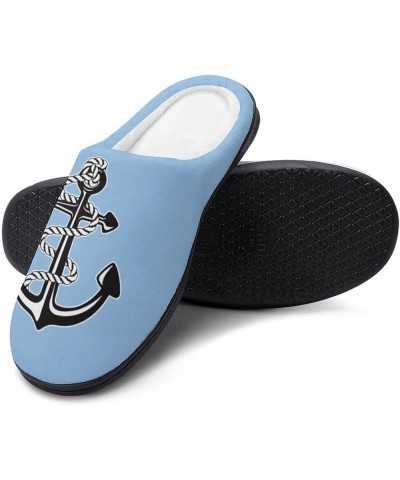 Naval Anchor Women's Cotton Slippers Memory Foam House Slippers Closed Toe Winter Warm Shoes 7-8（39-40) $17.94 Slippers