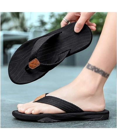 Flip-Flops Men's Slippers Beach Non-Slip Slippers Open-Toed Soft Non-Slip Massage Shower Bathtub Gym Indoor Sandals Indoor an...