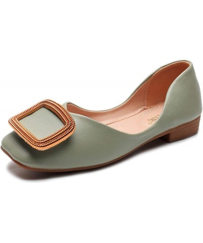 Ballet Flats for Women, Dolly Shoes Ladies Square Buckle Metal Flat Shoes Pumps Dress Up Ballerina Shoes,B,40 39 A $22.30 Flats