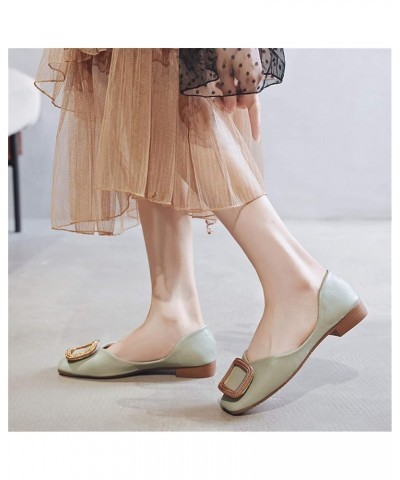 Ballet Flats for Women, Dolly Shoes Ladies Square Buckle Metal Flat Shoes Pumps Dress Up Ballerina Shoes,B,40 39 A $22.30 Flats