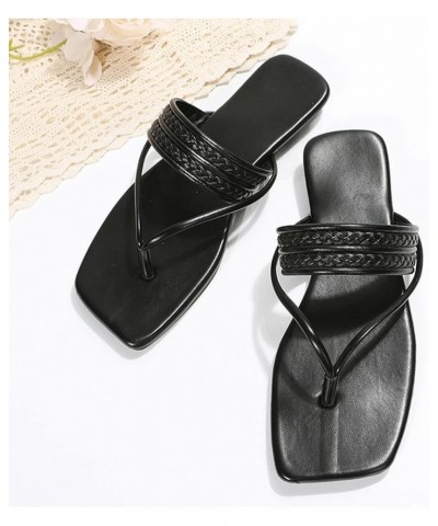 Womens Beach Slippers Cross Belt Slip On Flat Flip Flops summer shoes for women Leather sandals Z 14-black $23.84 Sandals