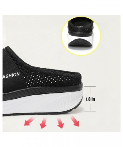 Women's Slip-On Mesh Orthopedic Walking Mules,Fashion Knit Breathable Anti-Slip with Arch Support Diabetic Platform Casual Wa...