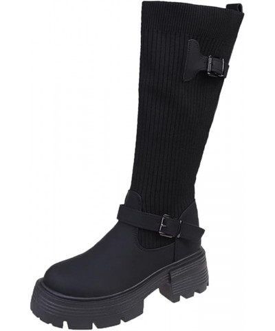 Work Boots for Men Western Boots Mid Calf Garden Boots for Women Combat Shoes Black-a $19.10 Boots