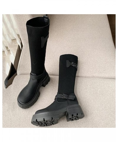 Work Boots for Men Western Boots Mid Calf Garden Boots for Women Combat Shoes Black-a $19.10 Boots