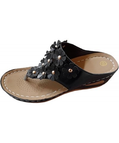 Sandals Women Rubber Flip Flop Womens Indoor Outdoor Slippers Sandals For Women Sandalias Sandals For Women S L-black $13.49 ...