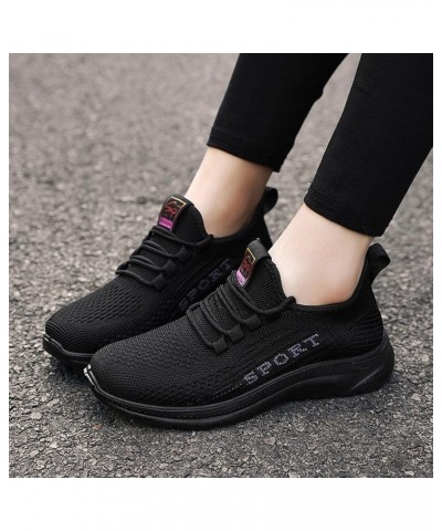 Women's Athletic Walking Shoes Slip On Casual Mesh-Comfortable Tennis Workout Sneakers - White Canvas Sneakers for Women Blac...