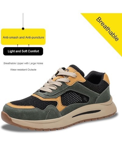 Men's Work Safety Shoes, Breathable Labour Safety Shoes, Indestructible Composite Steel Toe Sneakers, Lightweight and Comfort...