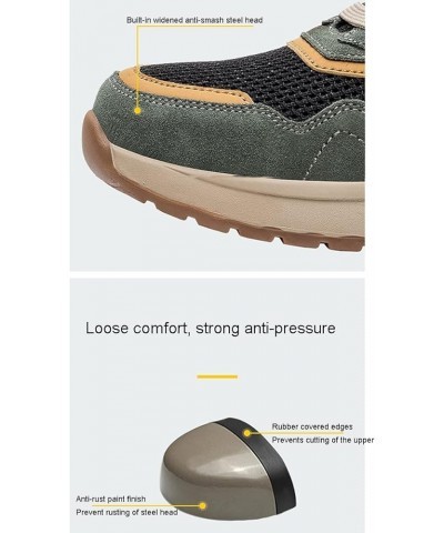 Men's Work Safety Shoes, Breathable Labour Safety Shoes, Indestructible Composite Steel Toe Sneakers, Lightweight and Comfort...