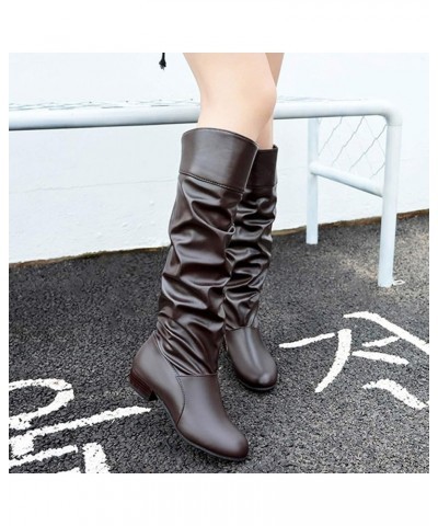 Brown Knee High Boots for Women Wide Calf Extra Wide Calf Knee High Boots for Women Plus Size White Cowboy Boots Women Size 5...