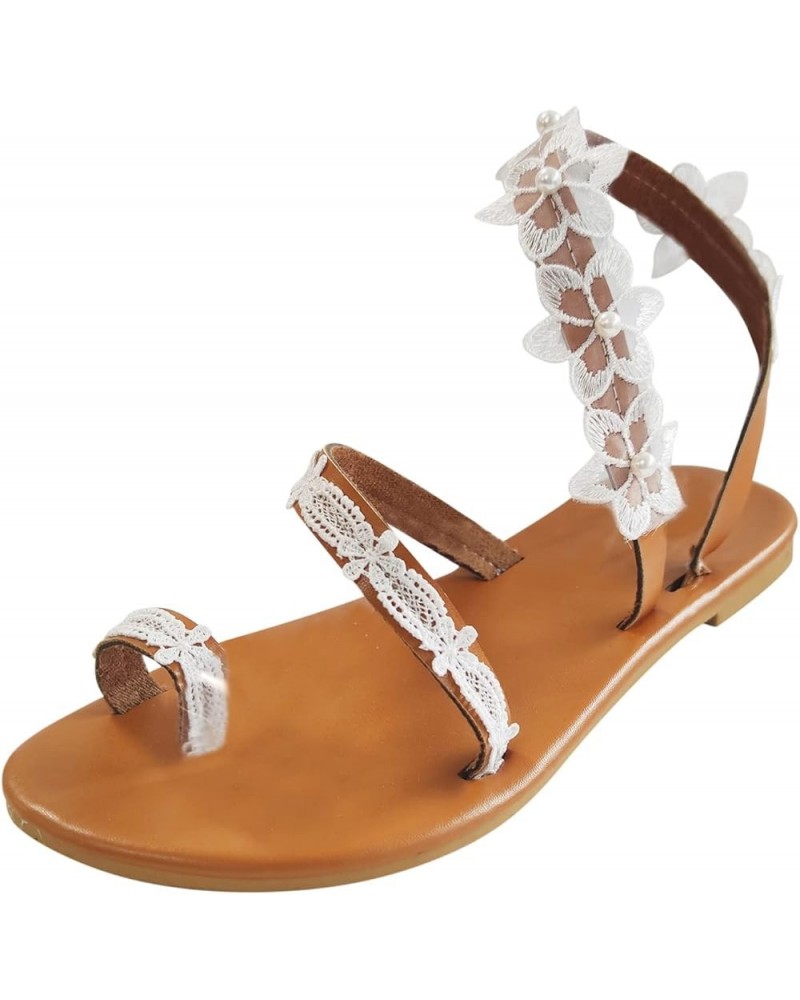 Sandal for Womens Wedges Platform Casual Summer Ankle Buckle Strap Zip Up Beach Comfort Sandals for Womens White $9.42 Sandals