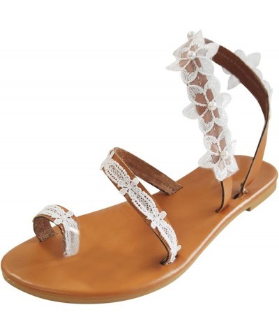 Sandal for Womens Wedges Platform Casual Summer Ankle Buckle Strap Zip Up Beach Comfort Sandals for Womens White $9.42 Sandals