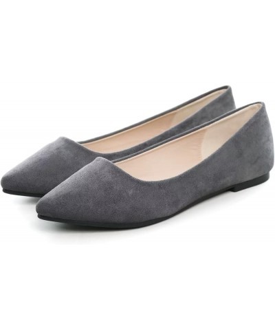 Women's Cute Round-Toe Flat Ballet Shoes Comfortable Dress Shoes for Walking P Grey 1 $9.37 Flats