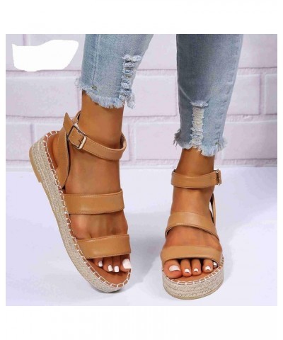 Women's Open Toe Platform Wedge Sandals Espadrille Fashion Suede Slip on Ankle Sandals Comfortable Beach Leopard Sandals for ...