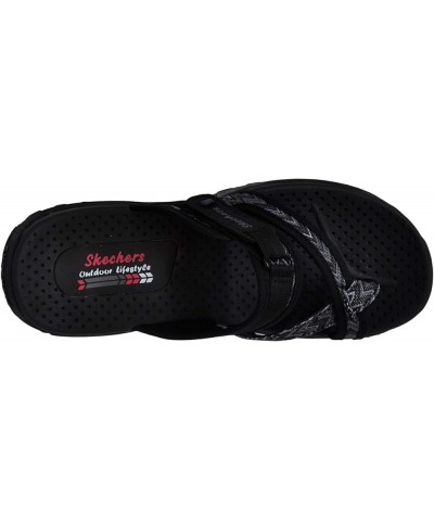 Women's Reggae-Zig Swag Flip-Flop Sandals Black/Charcoal $22.46 Outdoor Shoes