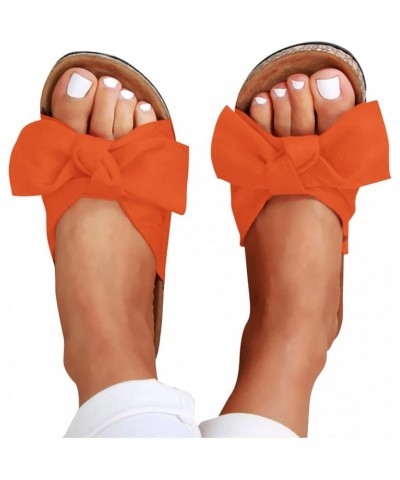 Flat Sandals Women Running Sandals Gladiator Sandals Pretty Sandals Sandals Athletic Sandals Soft Sandals Orange $11.60 Sandals