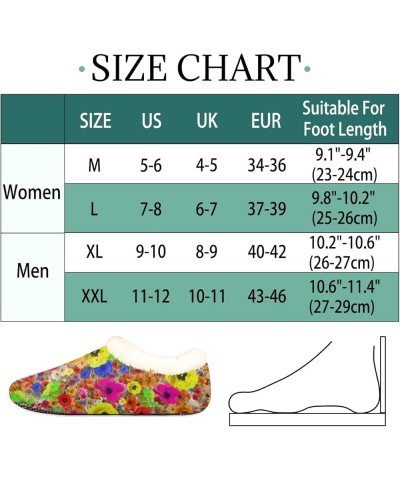 Slippers for Women Men Indoor and Outdoor Cozy Fuzzy Warm Anti-slip Slippers Soft Fluffy Winter House Bedroom Shoes Colorful ...