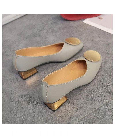 Heel Shallow Summer Heel Low Thick Casual Women's Shoes Boots Autumn and Spring Winter Women's Casual Shoes Business Casual S...