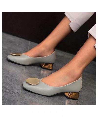 Heel Shallow Summer Heel Low Thick Casual Women's Shoes Boots Autumn and Spring Winter Women's Casual Shoes Business Casual S...