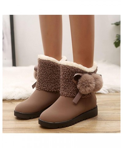 Riding Boots for Women Ankle Booties Leather Knee High Boots for Women Plus Size Lining Winter Warm Boots Khaki $15.55 Outdoo...