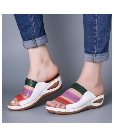 Footbed Sandal Sexy Square Toe Women's Athletic Outdoor Sandals Casual Ladies Yoga Athletic Outdoor Sandals Sole Clearance 2-...