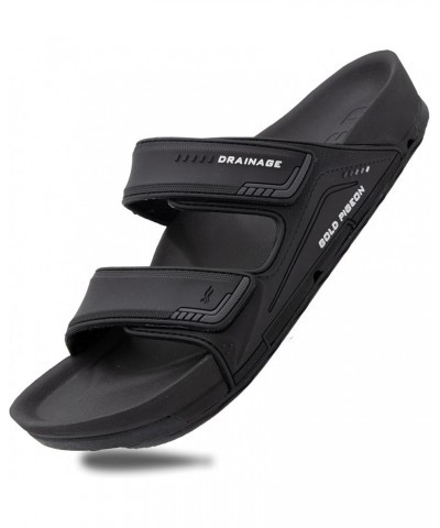 PIRO Unisex Orthoheel High Density Gel Slide Sandals Water Release Sole 3753 Black $16.08 Sandals