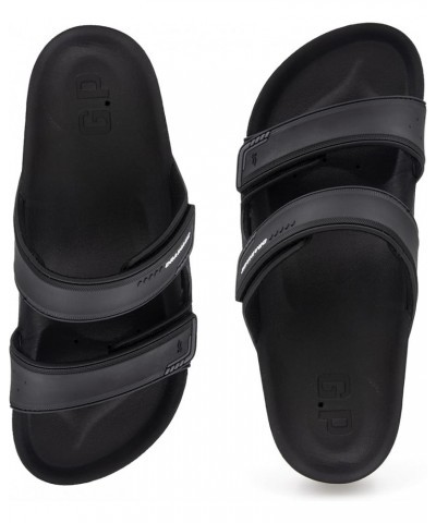 PIRO Unisex Orthoheel High Density Gel Slide Sandals Water Release Sole 3753 Black $16.08 Sandals