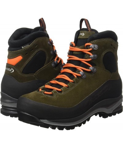 Men's High Rise Hiking Boots Olive Fluo Orange $101.26 Outdoor Shoes