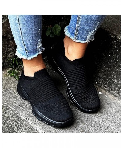 womens slip on sneakers Women Trainers Athletic Running Shoes Sport Walking Sneakers Lightweight Tennis Shoes Black $17.81 At...