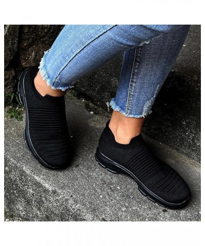 womens slip on sneakers Women Trainers Athletic Running Shoes Sport Walking Sneakers Lightweight Tennis Shoes Black $17.81 At...