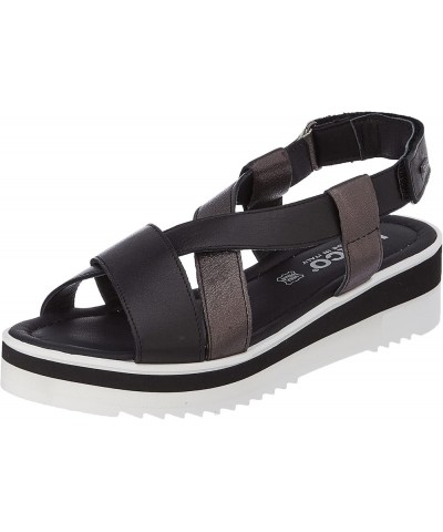 Women's Slingback Wedge Sandal Charcoal Black $33.20 Sandals