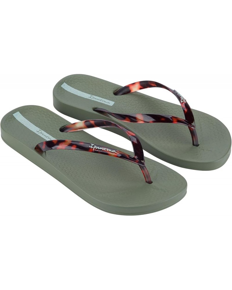 Women's Flip-Flop, 7 Green Clear $16.95 Sandals