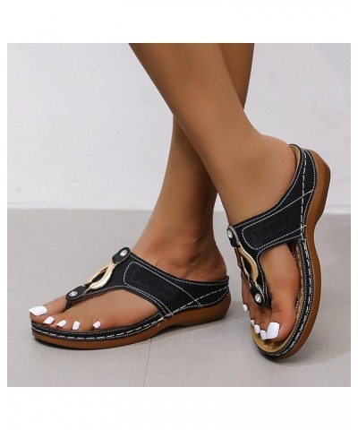 Women Flip Flops Size 8 Freedom Sandals For Women Recovery Slides Women Brown Wedges For Women Sandals Flat Flats With Black ...