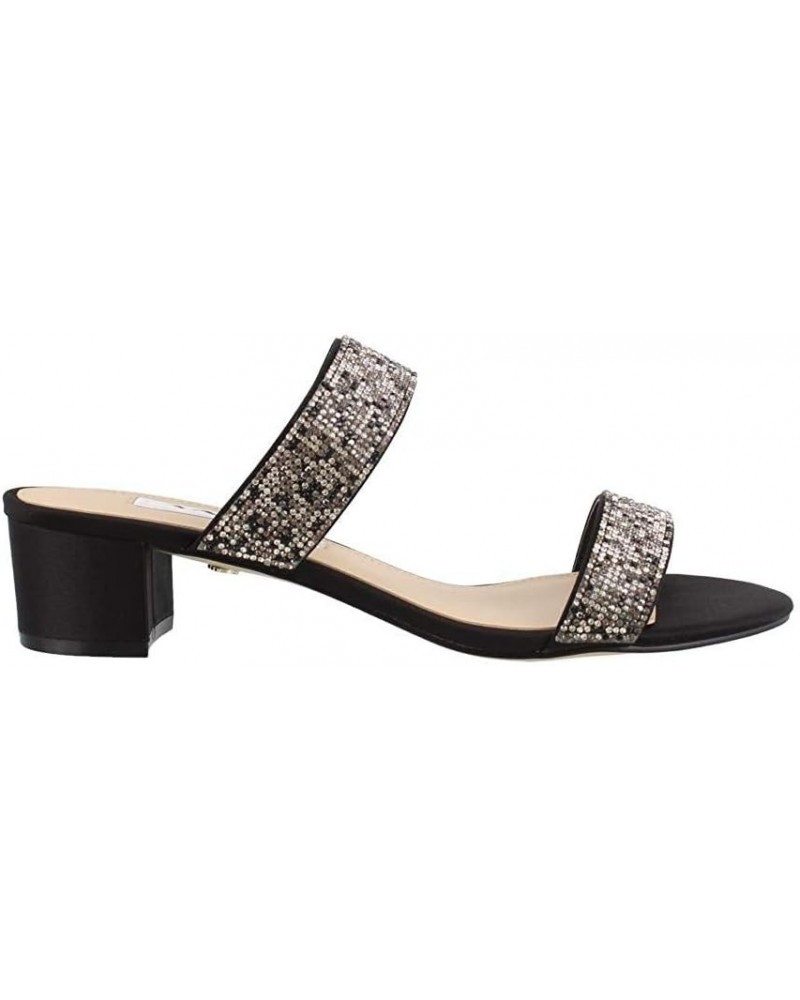 Georgea Slide Adult Sandals Womens sandals GEORGEA2-L-BLACL-LUS-SAT/MULTI-STONE_7.5 - Black $18.88 Sandals