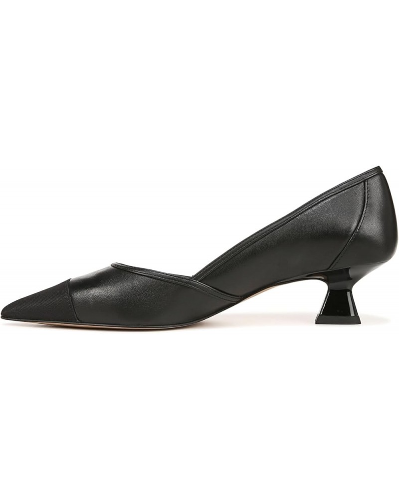 women's Darcy Pointed Toe Kitten Heel Pumps Black Leather $33.88 Pumps