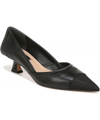 women's Darcy Pointed Toe Kitten Heel Pumps Black Leather $33.88 Pumps