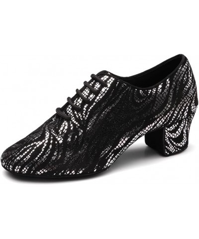 Women Latin Dance Shoes Ballroom Lace-up Practice Social Dance Modern Salsa Dancing Shoes Black $20.80 Athletic Shoes