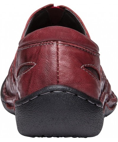 Womens Cameo Slip On Cutout Shoes Maroon $35.26 Loafers & Slip-Ons