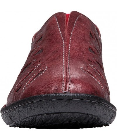 Womens Cameo Slip On Cutout Shoes Maroon $35.26 Loafers & Slip-Ons