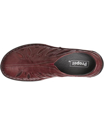 Womens Cameo Slip On Cutout Shoes Maroon $35.26 Loafers & Slip-Ons