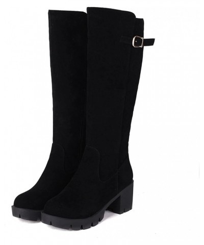 Ankle Boots Chunky Heel Cowboy Boots Laced Boots With Heel Women'S Snow Boots Winter Black $27.31 Boots