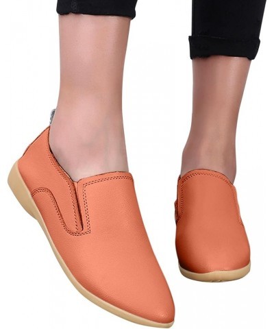 Womens Platform Sneakers Comfortable Flats Comfort Walking Shoes Casual Tennis Dress Shoes Gym shoes Tennis Shoes Orange $15....