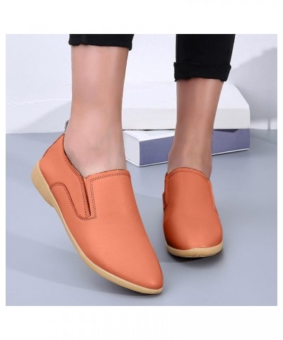 Womens Platform Sneakers Comfortable Flats Comfort Walking Shoes Casual Tennis Dress Shoes Gym shoes Tennis Shoes Orange $15....