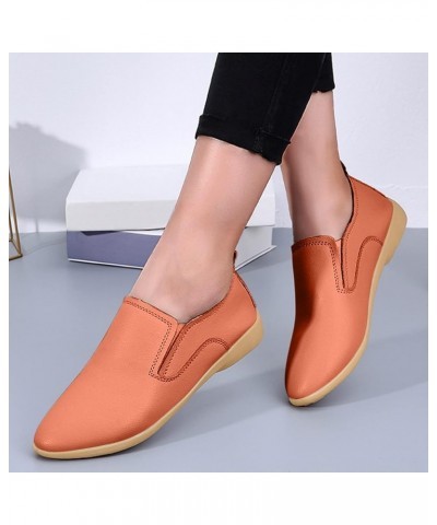 Womens Platform Sneakers Comfortable Flats Comfort Walking Shoes Casual Tennis Dress Shoes Gym shoes Tennis Shoes Orange $15....