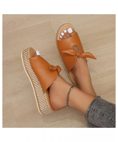 Comfortable Peep Beach Sandals Women Slip-On Toe Shoes Weave Breathable Bow Summer Flat Fashion Women's Sandals Clear Jelly S...