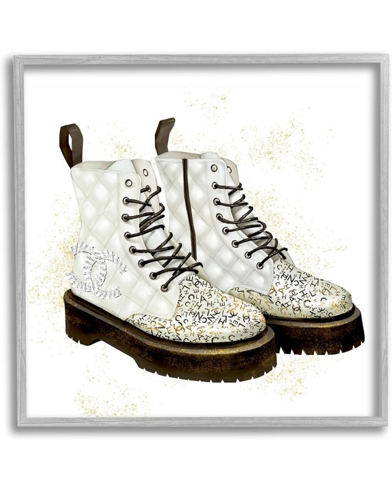 Fancy Boots Sparkling Fashion Shoes Deluxe Pattern, Design by Ziwei Li Gray Framed 24 x 24 $36.49 Boots